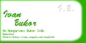 ivan bukor business card
